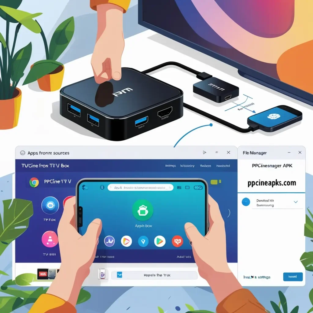 install ppcine on TV Box