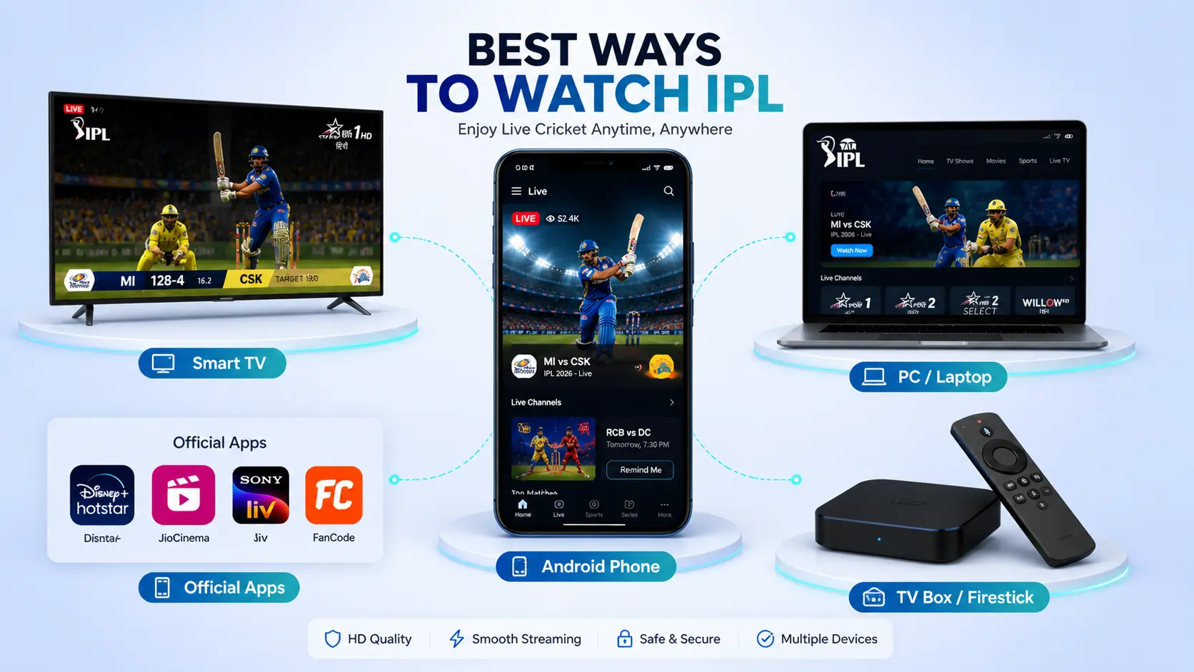 best apps to watch ipl live streaming